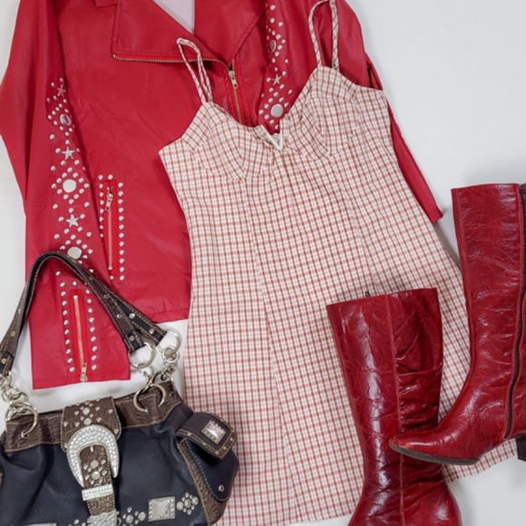 Princess polly mini dress plaid checkered shoe spaghetti straps sleeveless - Picture 2 of 6